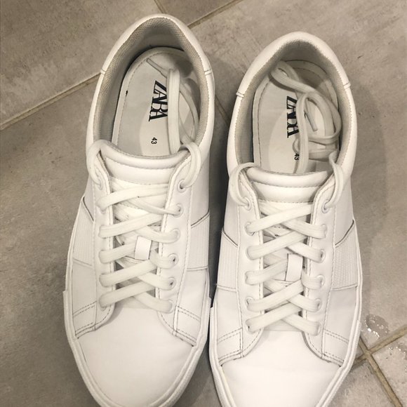 ZARA men low white sneakers (size 9.5) - Picture 2 of 4